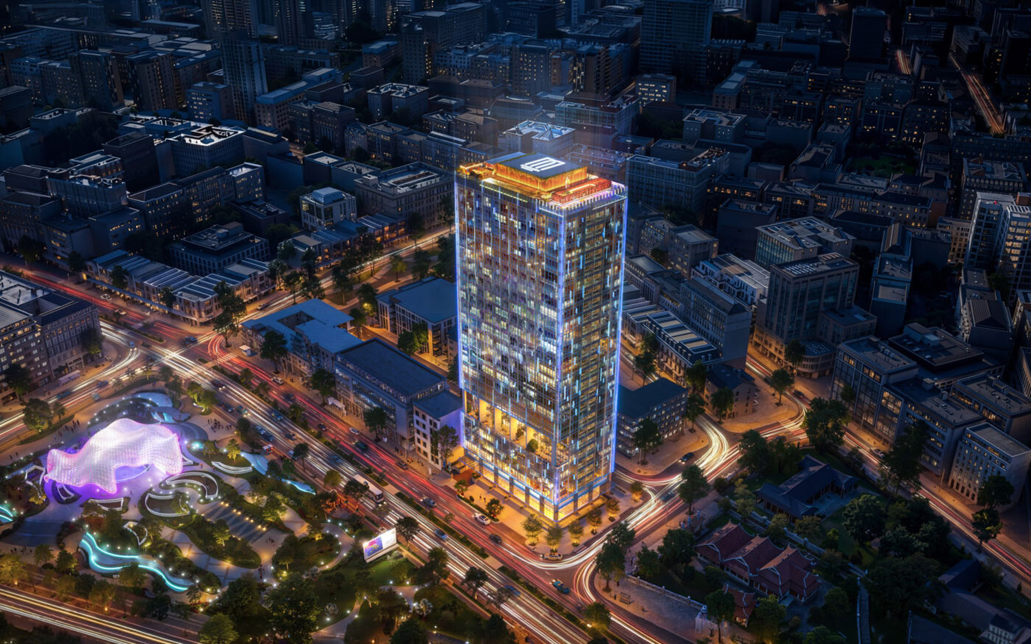 Phối cảnh đêm M Riverside Danang